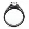 WildKlass Stainless Steel Ring IP Men AAA Grade CZ Clear-WildKlass Jewelry