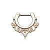Golden Goddess Filigree WildKlass Septum Clicker-WildKlass Jewelry