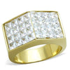 WildKlass Stainless Steel Ring IP Gold Men AAA Grade CZ Clear-WildKlass Jewelry