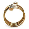 WildKlass Stainless Steel Ring IP Rose Gold Women AAA Grade CZ Clear-WildKlass Jewelry