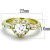 WildKlass Stainless Steel Ring IP Gold Women AAA Grade CZ Clear-WildKlass Jewelry