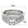 WildKlass 925 Sterling Silver Ring Rhodium Women AAA Grade CZ Clear-WildKlass Jewelry