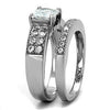 WildKlass Stainless Steel Ring High Polished Women AAA Grade CZ Clear-WildKlass Jewelry