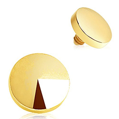 Dermal Top Gold Plated Disc-WildKlass Jewelry