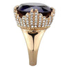 WildKlass Stainless Steel Ring IP Rose Gold Women AAA Grade CZ Amethyst-WildKlass Jewelry