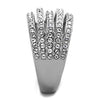 WildKlass Stainless Steel Ring High Polished (no Plating) Women Top Grade Crystal Clear-WildKlass Jewelry