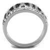WildKlass Stainless Steel Ring High Polished Women Top Grade Crystal Clear-WildKlass Jewelry