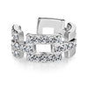 Square Links Paved CZ Non-Piercing WildKlass Ear Cuff-WildKlass Jewelry