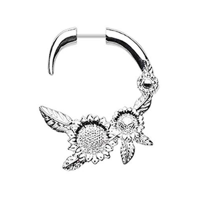Classic Sunflower WildKlass Fake Hanging Taper Earring-WildKlass Jewelry