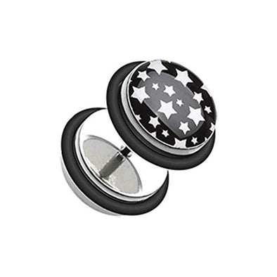 Multi Star Steel WildKlass Fake Plug with O-Rings-WildKlass Jewelry