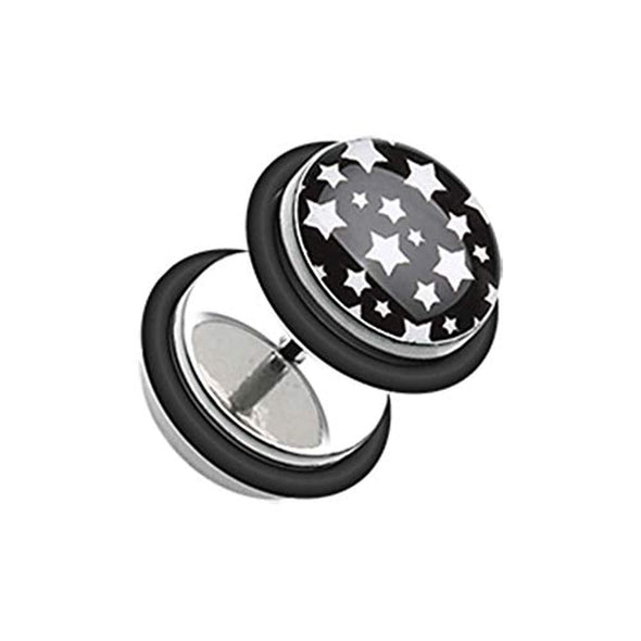 Multi Star Steel WildKlass Fake Plug with O-Rings-WildKlass Jewelry