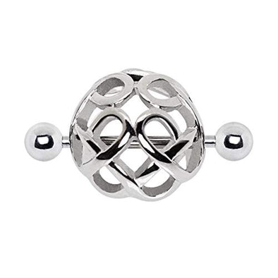 316L Stainless Steel Ornate Dome Shape WildKlass Nipple Shield-WildKlass Jewelry