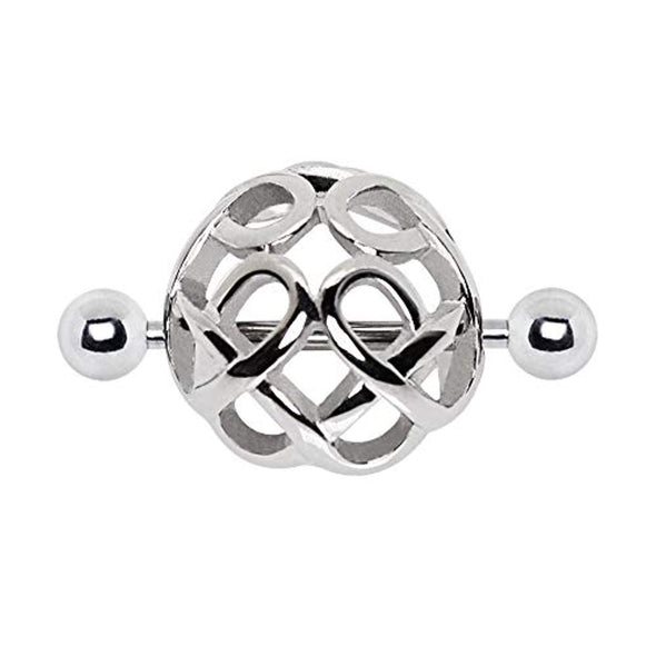316L Stainless Steel Ornate Dome Shape WildKlass Nipple Shield-WildKlass Jewelry