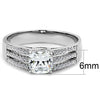 WildKlass Stainless Steel Ring High Polished Women Cubic Clear-WildKlass Jewelry