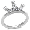 WildKlass Stainless Steel Ring High Polished Women AAA Grade CZ Clear-WildKlass Jewelry