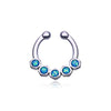 Colorline Opal Hexa Gemina WildKlass Fake Septum Clip-On Ring-WildKlass Jewelry
