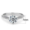 WildKlass Stainless Steel Ring High Polished Women AAA Grade CZ Clear-WildKlass Jewelry