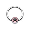 Vivid Star Logo Ball WildKlass Captive Bead Ring-WildKlass Jewelry