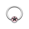 Vivid Star Logo Ball WildKlass Captive Bead Ring-WildKlass Jewelry