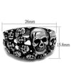 WildKlass Stainless Steel Ring High Polished Men Epoxy Jet-WildKlass Jewelry