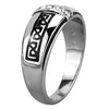 WildKlass Stainless Steel Ring High Polished (no Plating) Men Top Grade Crystal Clear-WildKlass Jewelry