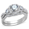 WildKlass 925 Sterling Silver Ring Rhodium Women AAA Grade CZ Clear-WildKlass Jewelry