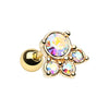 Golden & Rose Gold Royal Majestic Cartilage Tragus Earring-WildKlass Jewelry