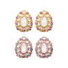 Gold, Rose Gold Eirene Opal Ear Stud Earrings-WildKlass Jewelry