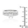 WildKlass Princess Cut Filigree Bridal Ring Set-WildKlass Jewelry