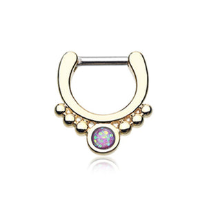 Golden Opal Grandiose WildKlass Septum Clicker-WildKlass Jewelry