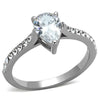 WildKlass Stainless Steel Western Ring High Polished (no Plating) Women AAA Grade CZ Clear-WildKlass Jewelry