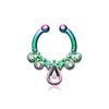 Colorline Radiant Kao WildKlass Fake Septum Clip-On Ring-WildKlass Jewelry