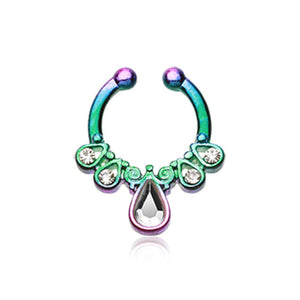 Colorline Radiant Kao WildKlass Fake Septum Clip-On Ring-WildKlass Jewelry