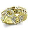 WildKlass Stainless Steel Ring IP Gold Women Top Grade Crystal Citrine Yellow-WildKlass Jewelry