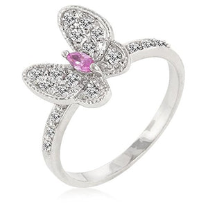 WildKlass Cubic Zirconia Butterfly Cocktail Ring-WildKlass Jewelry