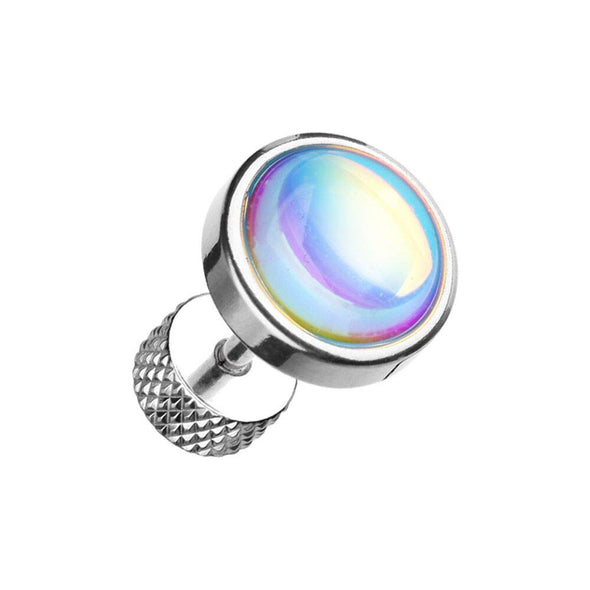 Illuminating Moonstone Steel WildKlass Fake Plug-WildKlass Jewelry