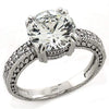WildKlass Stainless Steel Ring Rhodium Women AAA Grade CZ Clear-WildKlass Jewelry