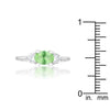 WildKlass 1.2ct Peridot CZ Rhodium Plated Classic Oval Ring-WildKlass Jewelry