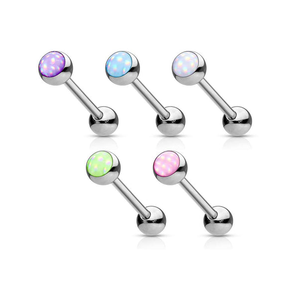 WILDKLASS 5 Pcs Value Pack Illuminating Stone Set 316L Surgical Steel Barbells-WildKlass Jewelry