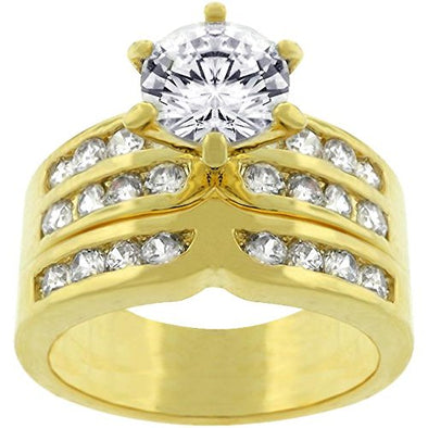 WildKlass Formal Gold ToneEngagement Set-WildKlass Jewelry