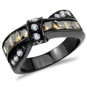 WildKlass Stainless Steel Ring IP Women Synthetic Brown-WildKlass Jewelry
