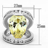 WildKlass Brass Pave Ring Rhodium Women AAA Grade CZ Citrine Yellow-WildKlass Jewelry