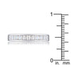 WildKlass Baguette Cut CZ Rhodium Plated Wedding Band-WildKlass Jewelry