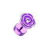 Blackline Rose Blossom Steel Fake WildKlass Plug-WildKlass Jewelry