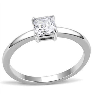 WildKlass Stainless Steel Ring High Polished Women AAA Grade CZ Clear-WildKlass Jewelry