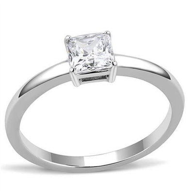 WildKlass Stainless Steel Ring High Polished Women AAA Grade CZ Clear-WildKlass Jewelry