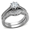 WildKlass Stainless Steel Western Ring High Polished (no Plating) Women AAA Grade CZ Clear-WildKlass Jewelry