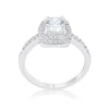 WildKlass 1.5ct Clear CZ Rhodium Plated Art Deco Ring-WildKlass Jewelry