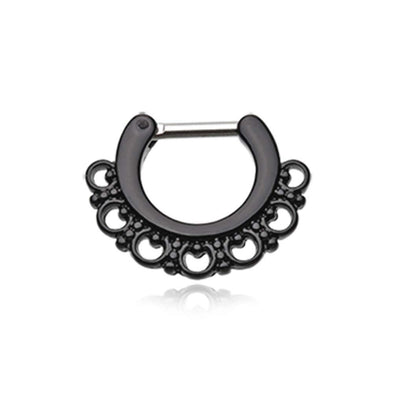 Colorline Majestic Filigree WildKlass Septum Clicker-WildKlass Jewelry
