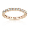 WildKlass Rose Gold Finish Cubic Zirconia Eternity Band-WildKlass Jewelry